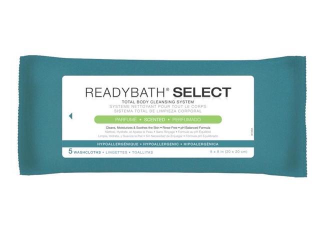 Photo 1 of *** EXP: 05/2026   NONREFUNDABLE**** FACTORY SEAL***ReadyBath SELECT Medium Weight Cleansing Washcloths - Non-Antibacterial, Fragrance Free - 30 Pack / Case