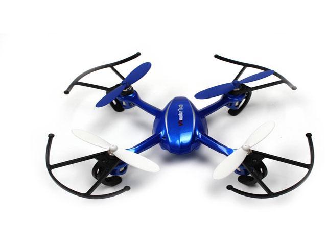 WonderTech Invader RC 6-Axis Gyro Remote Control Quadcopter Flying Drone with LED Lights, Blue