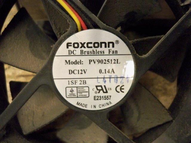 80x25mm Foxconn DC BRUSHLESS Fan PV802512L DC12V 0.20A 3-Wire