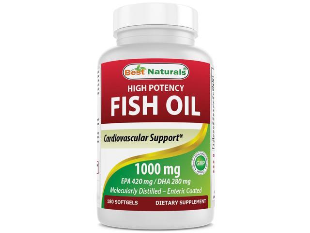 Best Naturals High Potency Omega 3 Fish Oil 1000 Mg 180 Softgels