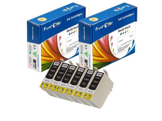 Epson 127 Compatible 6 Black Ink Cartridges T1271 Black For Use In Epson Printer Models Stylus Nx625 And Workforce 545 60 630 633 635 645 840 845 Wf7010 Wf7510 Wf7520 Ink Cartridges Aftermarket Newegg Ca