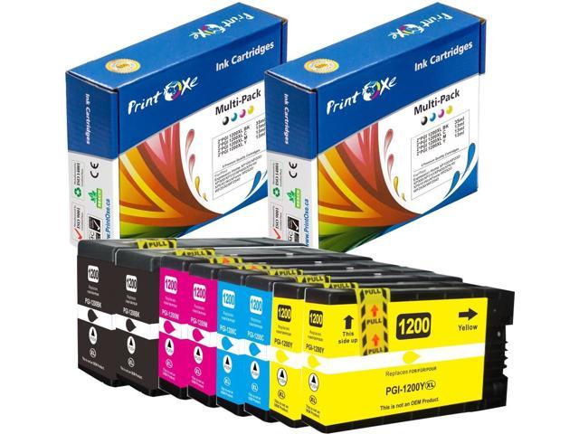 PGI-1200 XL Compatible 2 Sets (Pigment Ink) 8 Ink Cartridges 2 BK, 2 ...