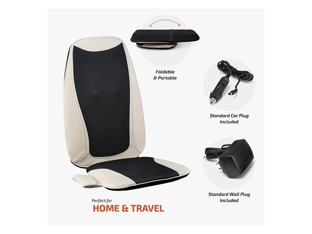Massaging Seat Cushion With Shiatsu Deep Kneading Vibrating Rolling Heat Equipped 6 Customizable Programs For A Full Relaxing