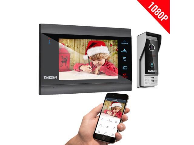HOMSECUR 7" Video Door Phone Intercom System+One Button Unlock for House/Flat 