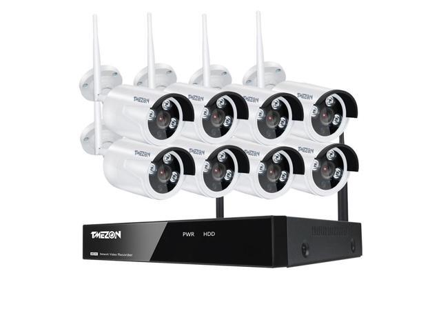 TMEZON 8CH 1080P HD Wireless NVR Wifi Network IP Camera Home Security System