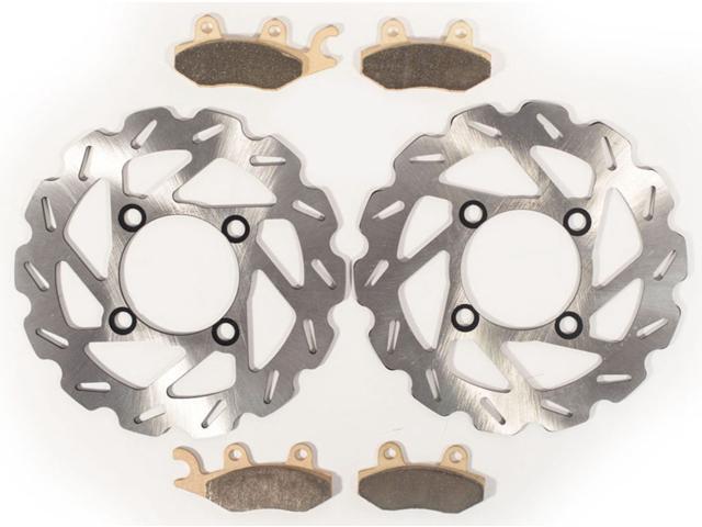 Brake Rotor Discs /& Brake Pads fits Yamaha Kodiak 700 YFM700 2016-2019 Front RipTide