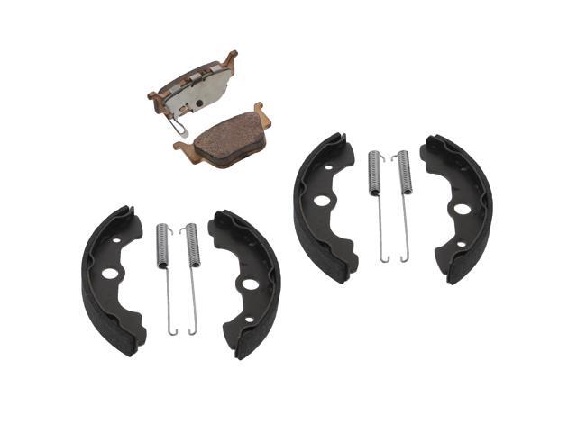 1998 1999 2000 Kawasaki KVF 400 Prairie 4X4 Front Brake Pads /& Rear Brake Shoes