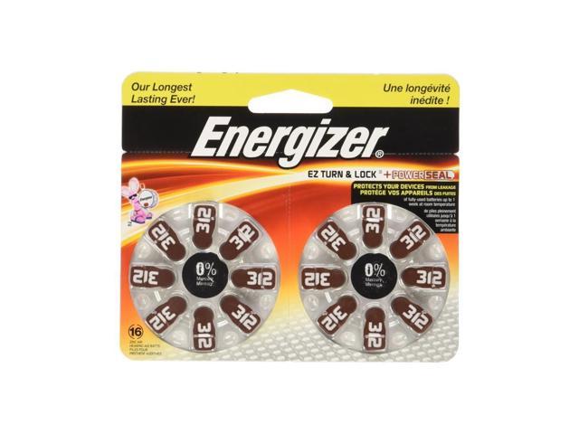 Energizer AZ312DP-16 Energizer Ez Turn & Lock Hearing Aid Size 312 ...