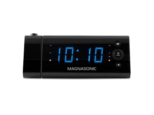 Magnasonic Alarm Clock Radio with USB Charging for Smartphones & Tablets 