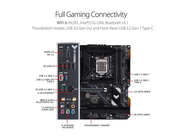 ASUS TUF GAM H570-PRO WIFI 6 LGA1200 ATX GAMING MOTHERBOARDASUS 