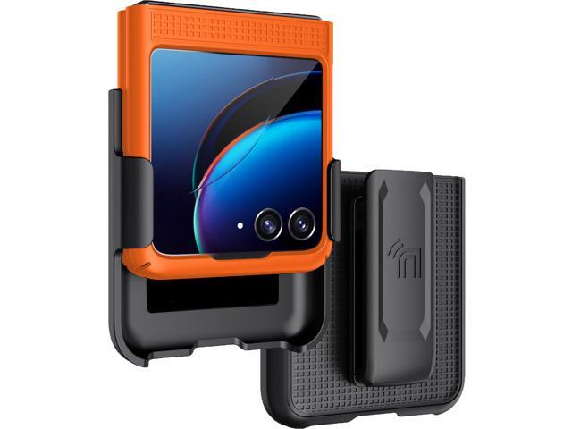 Bright Orange Hard Case Cover and Belt Clip for Motorola RAZR Plus ...