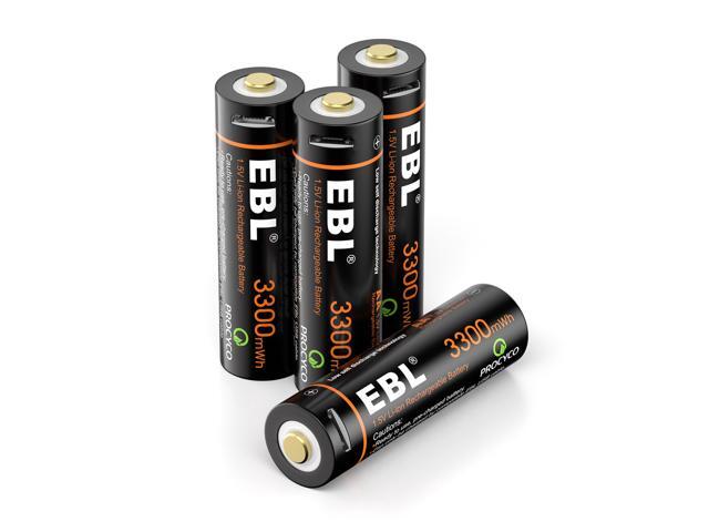 lithium aa rechargeable batteries and charger