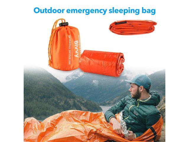 Outdoor Emergency Thermal Waterproof Sleeping Bag Camping Survival  Sack 