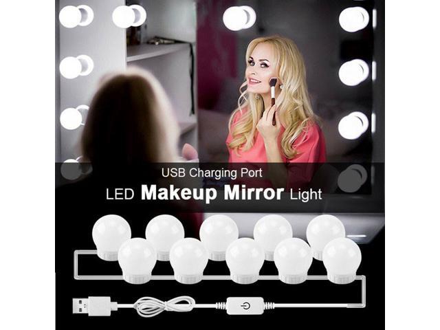 Makeup Mirror Vanity Led Light Bulbs Kit Usb Charging Port Makeup Mirror Vanity Led Light Bulbs