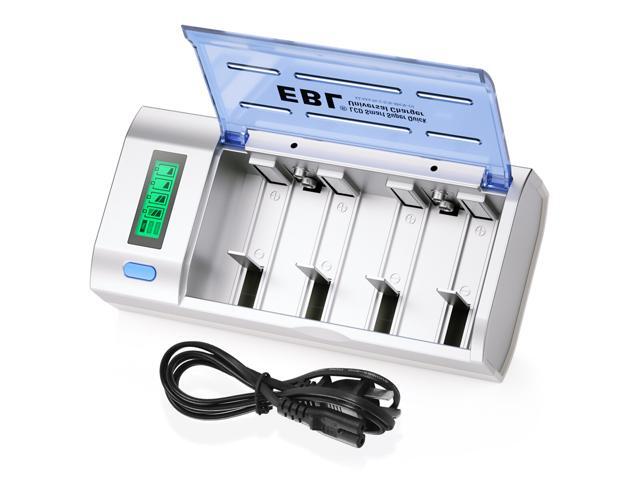 EBL 8 Slot Smart Battery Charger for Ni-MH//Ni-CD AA AAA Rechargeable Batteries