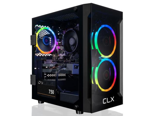 CLX SET Gaming Desktop - AMD Ryzen 7 5700X 3.4GHz 8-Core Processor 16GB DDR4 Memory GeForce RTX 4060 Ti 8GB GDDR6 Graphics 1TB SSD 2TB HDD WiFi Windows 11 Home 64-bit