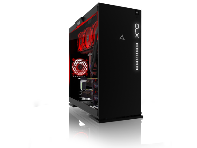 CLX SET Extreme Gaming PC with AMD Ryzen 9 3900X 3.8GHz 12-Core, 360mm Liquid-Cooled, Dual GeForce RTX 2080Ti 11GB SLI, 64GB Mem, 1TB NVMe M.2 SSD + 6TB HDD, WiFi, Black Mid-Tower, Windows 10 Home