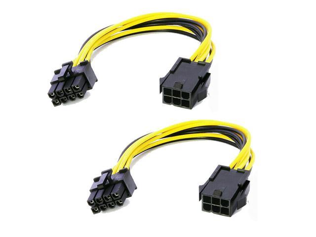 ➨➨➨ 90 Degree Female Dual 6-Pin PCI-E to Pin Video Card Adapted Power ➨➨➨ 6+2 
