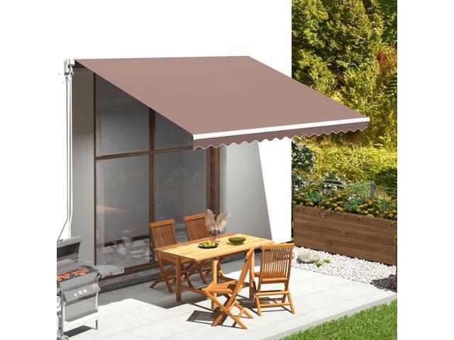 vidaXL Free Standing Awning Weather UV Resistant Garden Outdoor Backyard Patio Sunshade Canopy 157.5 Cream 