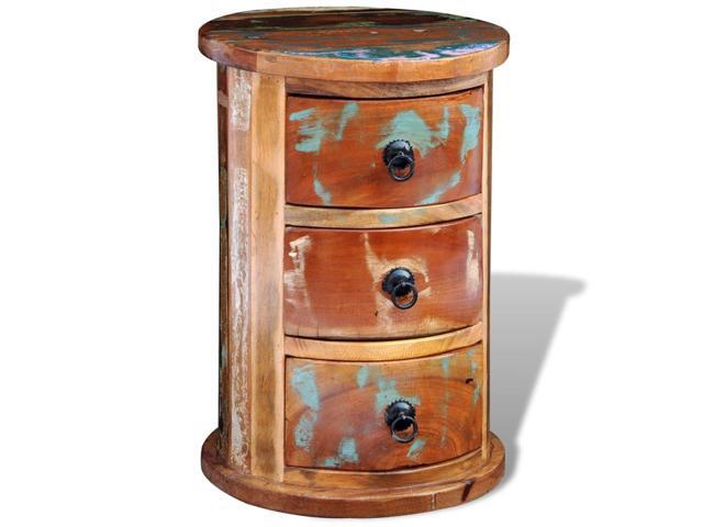 vidaXL Reclaimed Cabinet with 3 Drawers Solid Wood