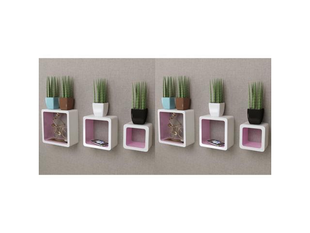 Vidaxl 6x Wall Cube Shelves White And, Hanging Cube Shelves