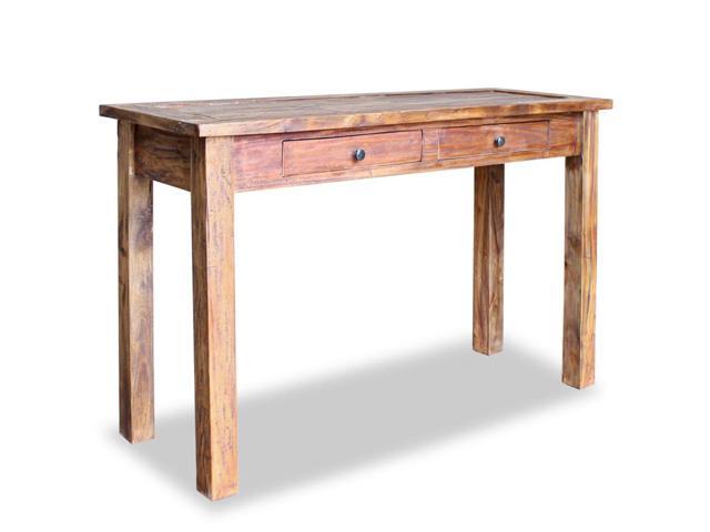 Vidaxl Solid Reclaimed Wood Console Table 48 4 W 2 Drawers End