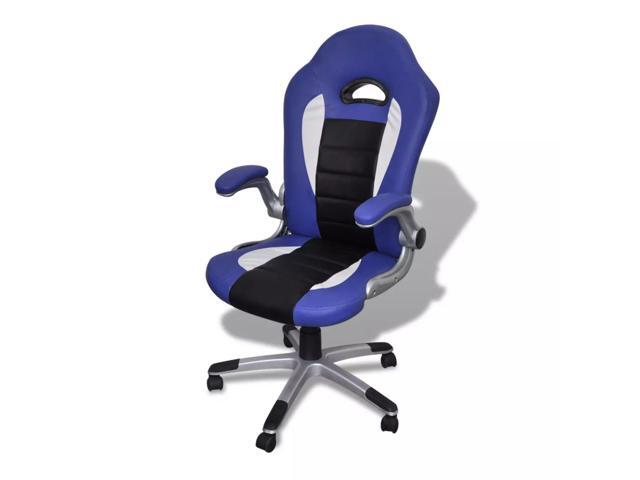Blue Executive Racing Style Bucket Seat Office Chair Desk Task Adjustable Newegg Com