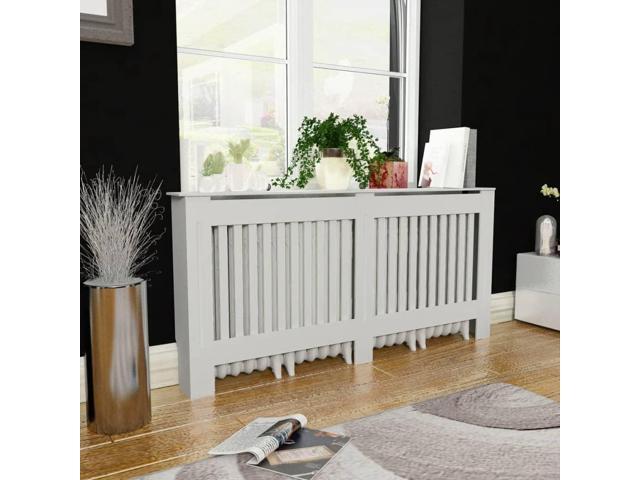 Radiator Cover White MDF 67.7" Radiator Cover Heating Cover Cabinet Freestanding Decorative Display Stand