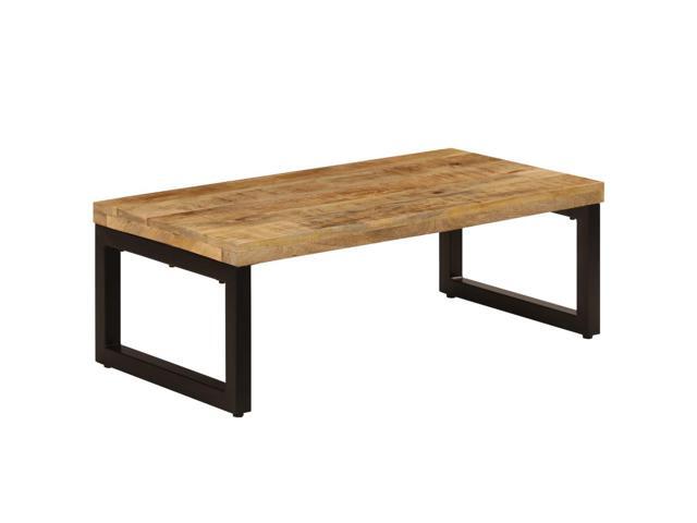 Vidaxl Solid Mango Wood Coffee Table Steel Legs 43 3 Accent Tea Desk Stand Newegg Com