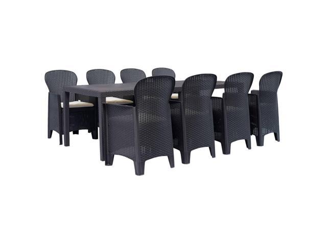 Vidaxl 9 Piece Outdoor Dining Set Plastic Brown Rattan Look Garden Furniture Newegg Com - Brown Plastic Garden Furniture Vidaxl 9 Piece Outdoor Dining Set Plastic Brown Rattan Look Garden Furniture Newegg Com - Brown Plastic Garden Furniture