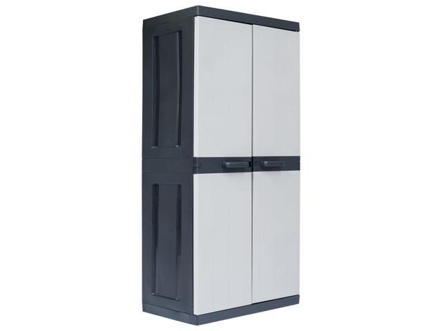 Vidaxl Garden Storage Cabinet L 74 8 With 3 Shelves Plastic Shed Newegg Com