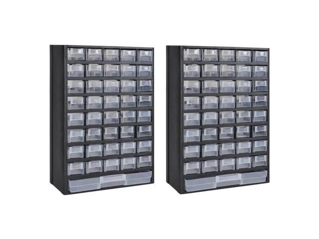 Vidaxl 2x 41 Drawer Storage Cabinet Tool Box Plastic Storage