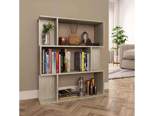 Vidaxl Book Cabinet Room Divider Sonoma Oak Chipboard Bookshelf Bookcase Stand Newegg Com