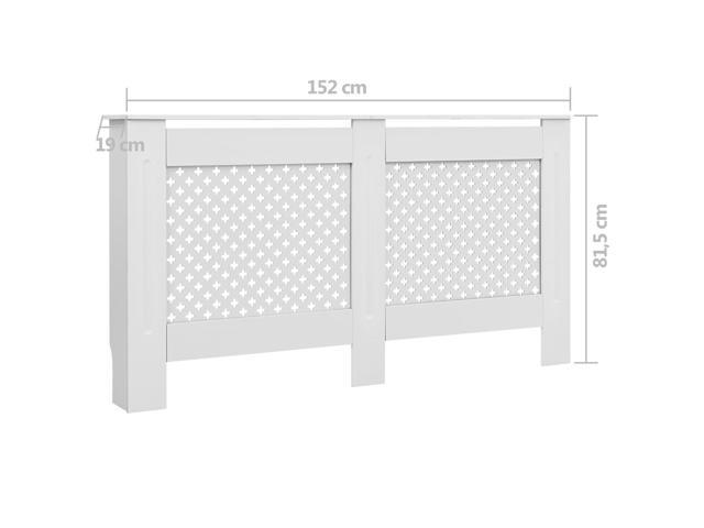 vidaXL Radiator Cover Radiator Guard for Home Office Heater Cover White MDF  