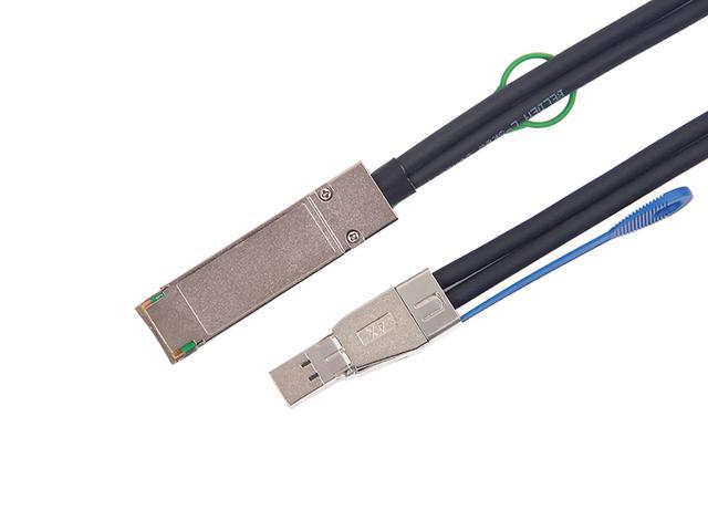 External Mini-SAS HD (SFF-8644) to Mini-SAS 26-pin (SFF-8088) Hybrid Cable,  1-Meter(3.3ft)