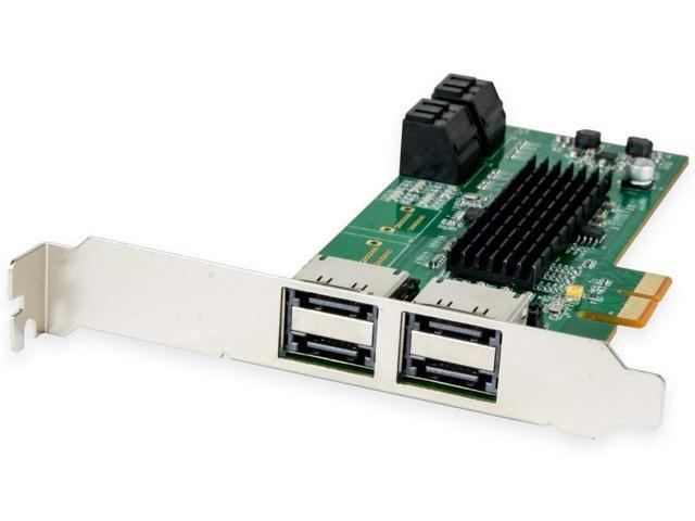 IO Crest 4-port SATA III PCIe 2.0 x2 Controller Card Green SI-PEX40072