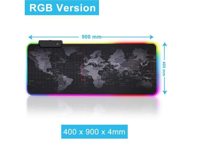 Gaming Mouse Pad RGB Large Mouse Pad Gamer Big Mouse Mat Computer Mousepad Led Backlight XXL Surface Mause Pad Keyboard Desk Mat RGB 400 x 900 x 4 mm