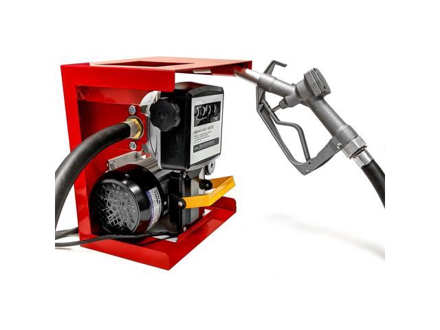 w/Meter 13ft Hose & Nozzle Diesel Oil Kerosene 16GPM 110V Electric Fuel Pump 