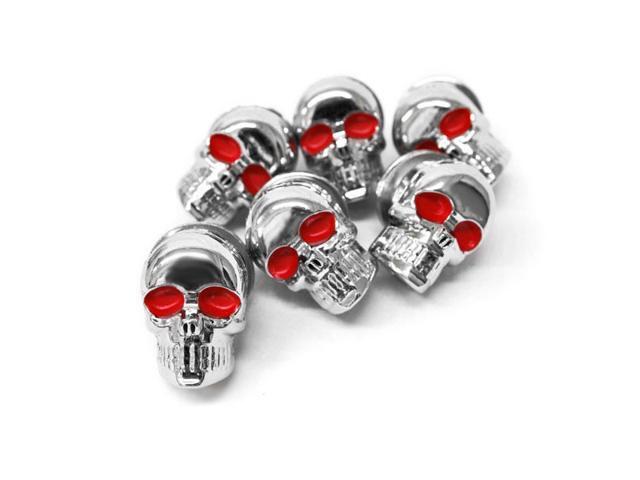 Kapsco Moto Custom Chrome Skeleton Skull Bolt Nuts Screws 6mm For Yamaha Road Star Silverado XV Midnight