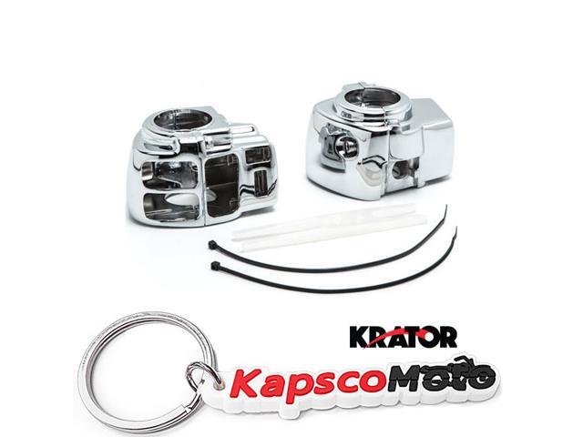 Black Handlebar Switch Housings Control Cover Kit For 2002-2012 Harley Davidson Road King FLHR//I