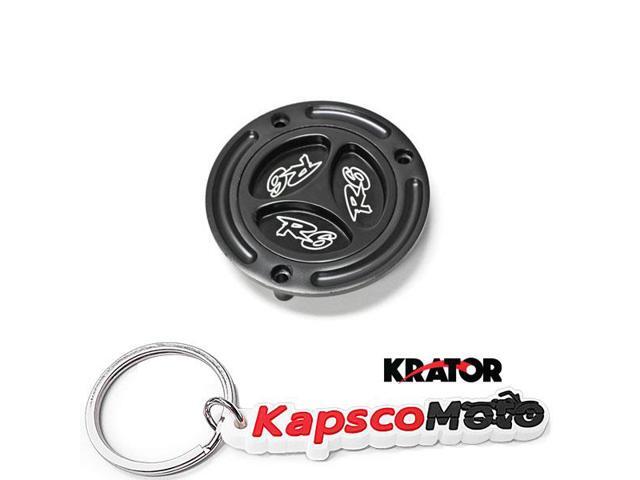 All Years HTT Motorcycle Black Keyless Gas Cap Twist Off Aluminum Racing Fuel Tank Cap For Yamaha YZF R6