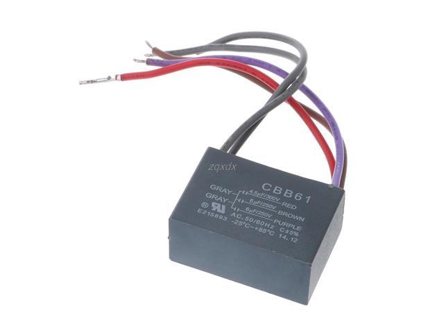 Cbb61 Ceiling Fan Capacitor 4 5uf 6uf 6uf 5 Wire 250v 5 Speed Starting Capacitor Z10 Drop Ship