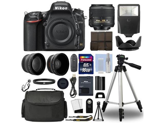 Nikon D750 Digital Slr Camera 18 55mm Vrii 3 Lens Kit 16gb Top Value Bundle Newegg Com