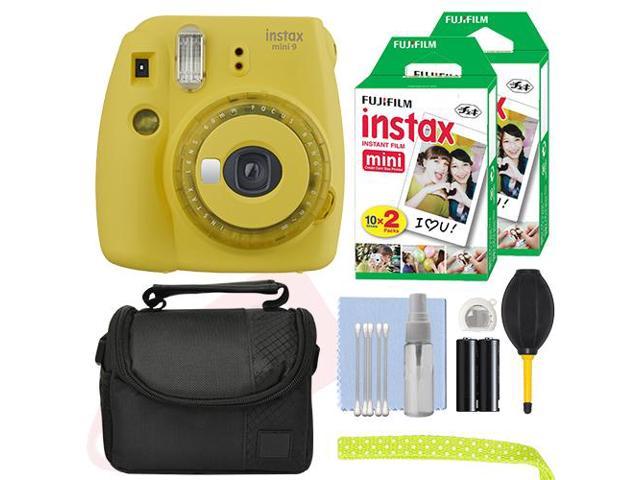 Camara Fujifilm Mini9 Instax Clear Yellow + Pack de Papel Fotografico