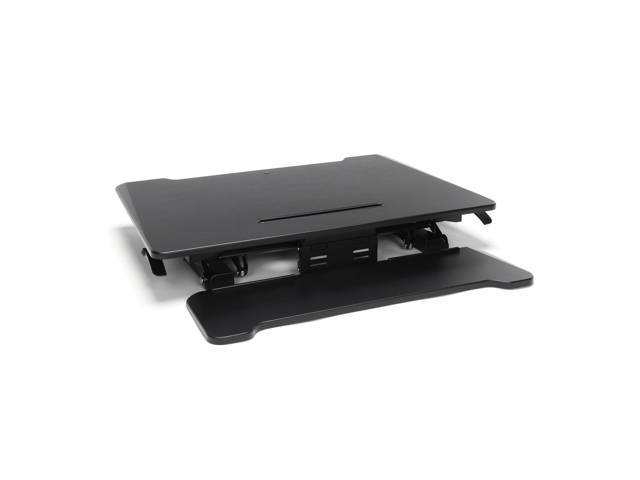 Photo 1 of OFM Essentials Collection Adjustable Desktop Riser, Standing Desk Converter, in Black -BLK)