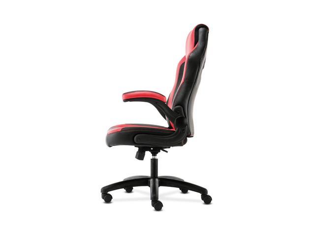 Flip-Up Arms Black and Red Leather HVST912 Sadie Racing Gaming Computer Chair