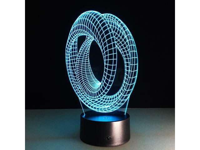 3D Yoga Meditation Night Light 7 Color Change LED Desk Table Lamp Xmas Gift USA