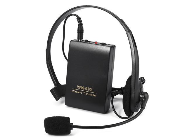 portable microphone headset with speaker