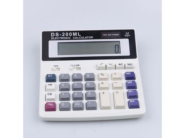 electronic office calculator ds 200ml 12 digits large computer keys computer muti functional battery calculator office calculator
