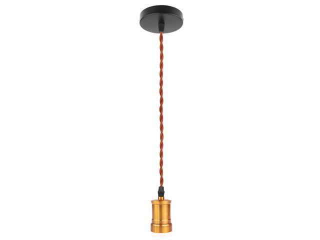 Vintage Loft Hemp Rope Copper Pendant Lamp Edison Lighting Holder